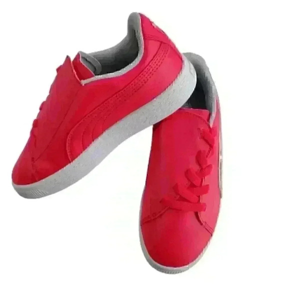 Puma Red Running Shoe Kid's Size 2C Classic - Picture 10 of 11
